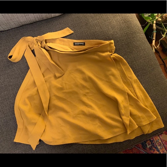 American Apparel Dresses & Skirts - American Apparel M/L Mustard Wrap Skirt